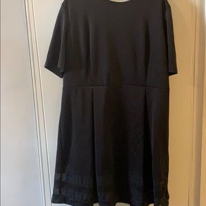 AA Studio 22W Black Dress w/ Mesh Detail